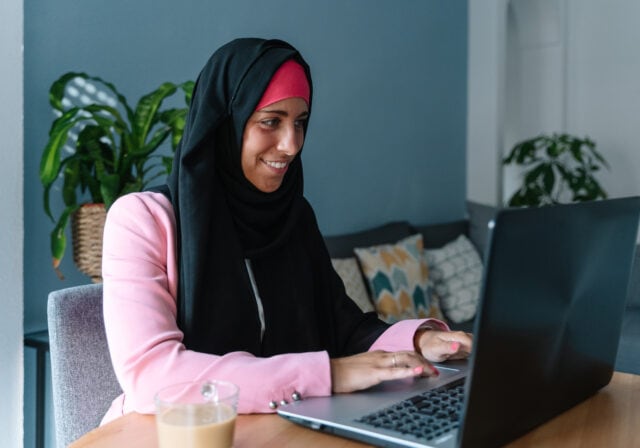 Person enjoying dual band wifi routers