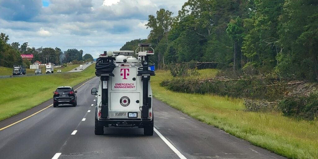 mobile365 Emergency Response vehicle en-route to Florida on Tuesday, Oct. 8, 2024.