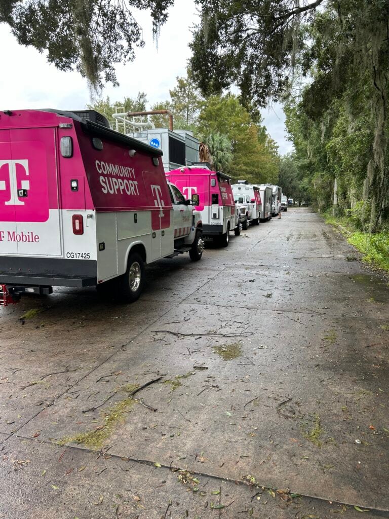 mobile365 equipment is readied for deployment to areas impacted by Hurricane Milton, Thursday, Oct. 10, 2024. 