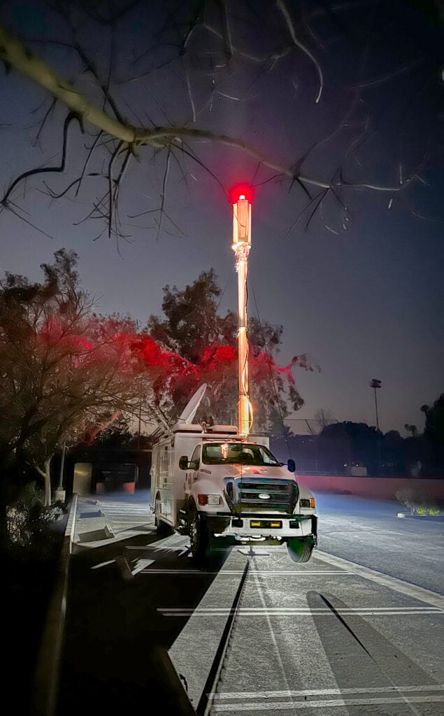 mobile365 support vehicles deployed to aid connectivity efforts during the Jan. 2025 Los Angeles wildfires.