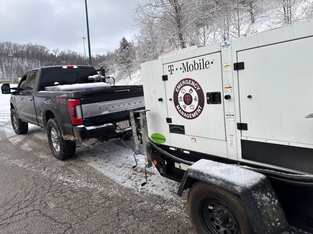 Generators being deployed during Winter Storm Blair, Jan 2025